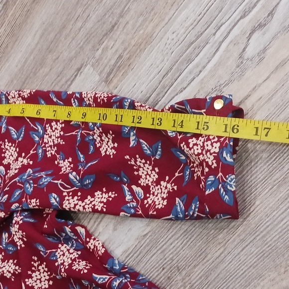 Madewell Button-Back Dress in Antique Floral V-Neck Dress Women's M - Picture 12 of 16